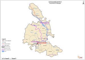 Kothagudem district map