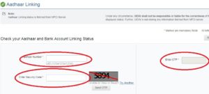 link bank account and aadhaar