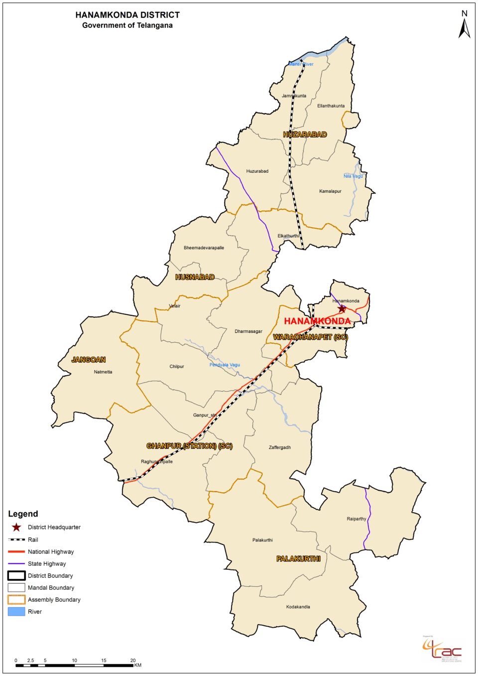 hanamkonda-new-district-map-mandals-assembly-constituencies-2016